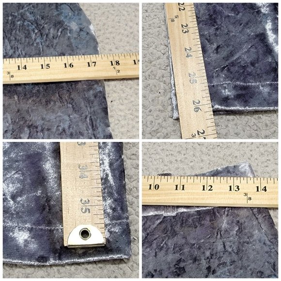 Topshop‎ Womens Silver Gray Bonded Velvet Pants Mid Rise Straight Leg Size 6 - Picture 13 of 14